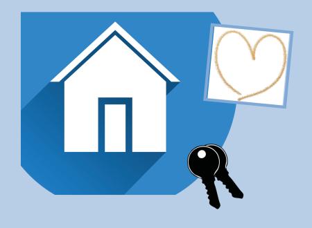 maison, clé et coeur