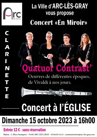 Affiche concert église  avec 4 musiciennes