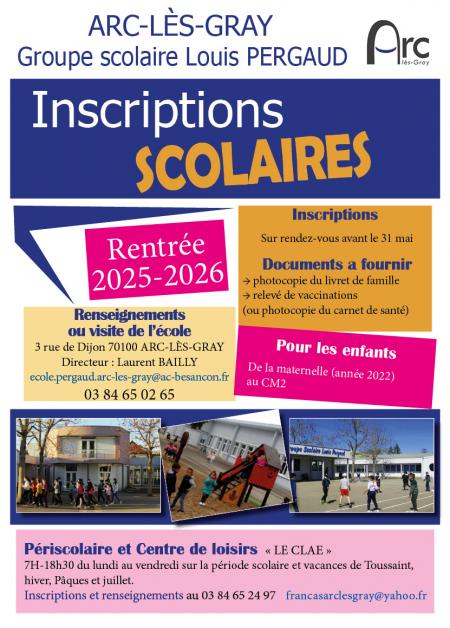 affiche de renseignements rentrée scolaire 2025 2026