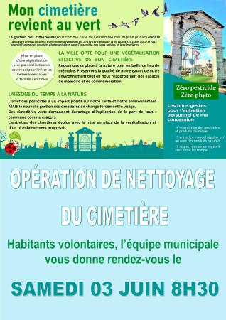 informations  opération entretien cimetière